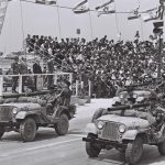 JEEP MOUNTED 106 MM RECOILLESS ANTI TANK GUNS,    DURING THE INDEPENDENCE DAY PARADE, IN BEER-SHEBA.